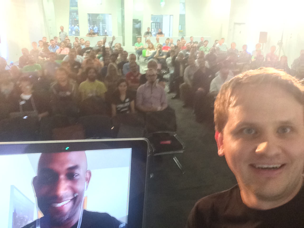 v1 launch selfie